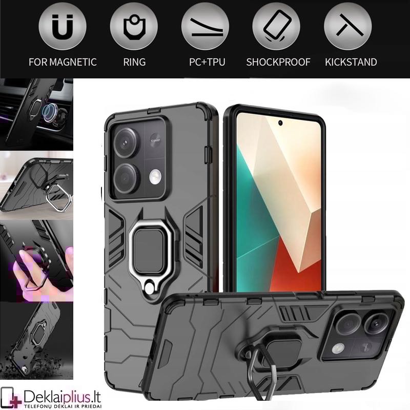 Sustiprintas dėklas 4in1 - juodas (Xiaomi Redmi Note 13 5G) Sustiprintas dėklas 4in1 - juodas (Xiaomi Redmi Note 13 5G)